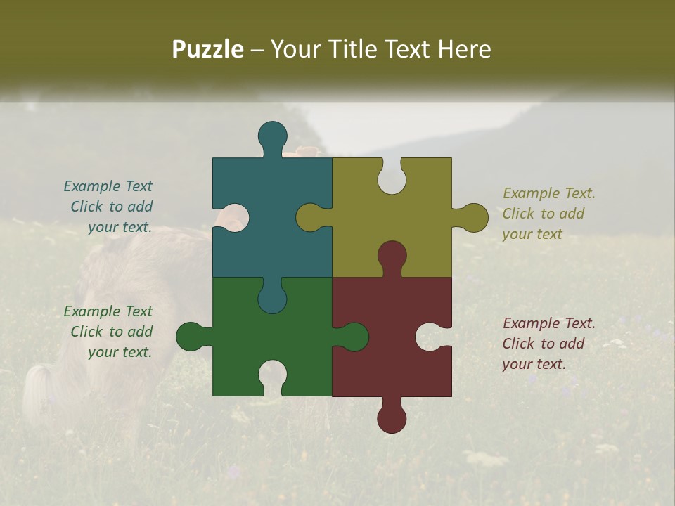 Two Dogs Are Standing In A Field Of Grass PowerPoint Template