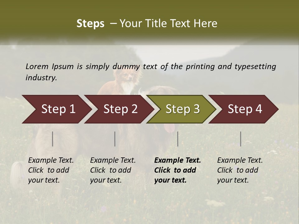 Two Dogs Are Standing In A Field Of Grass PowerPoint Template