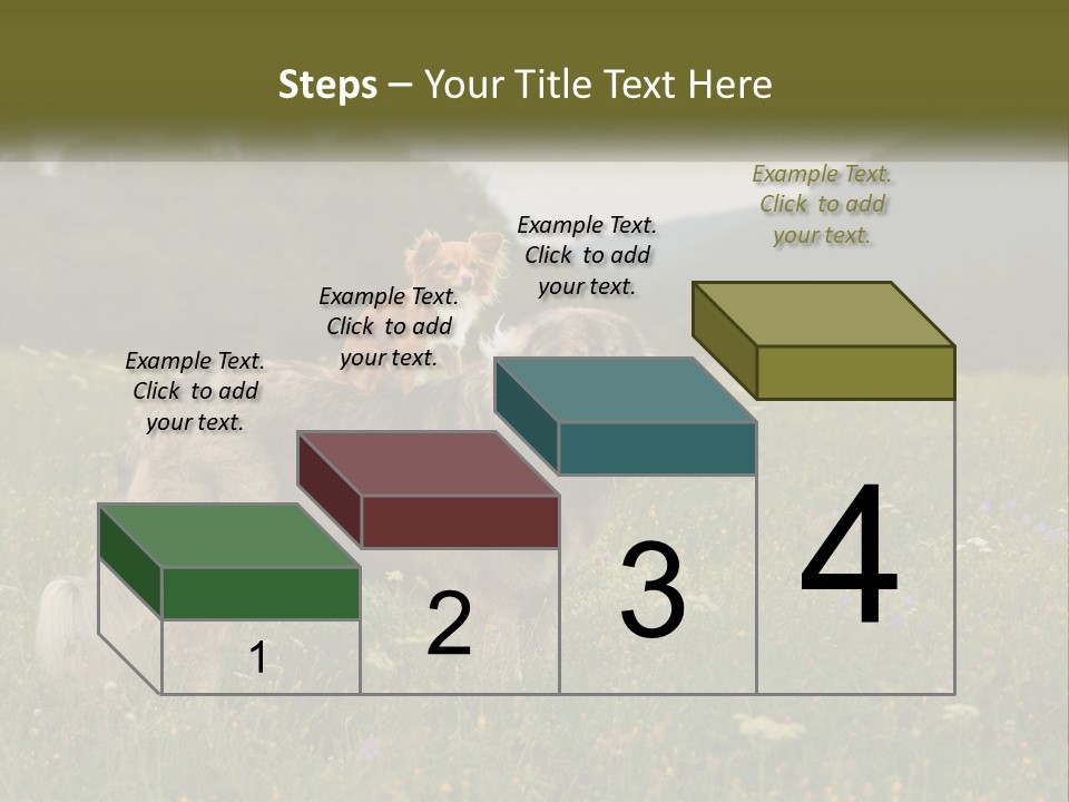 Two Dogs Are Standing In A Field Of Grass PowerPoint Template