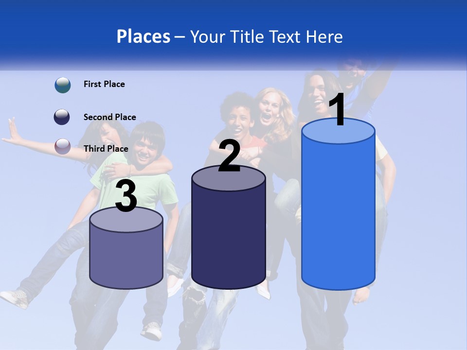 A Group Of Young People Jumping In The Air PowerPoint Template