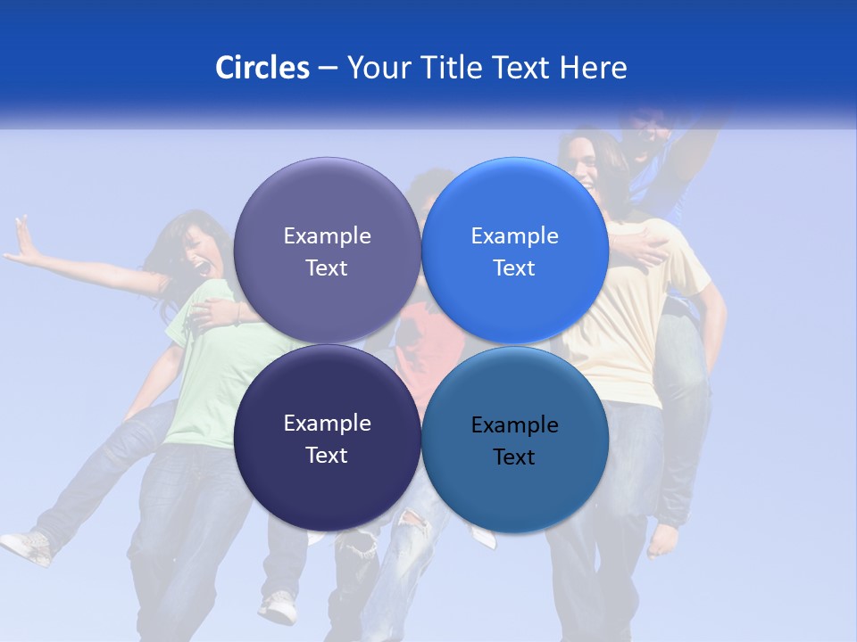 A Group Of Young People Jumping In The Air PowerPoint Template