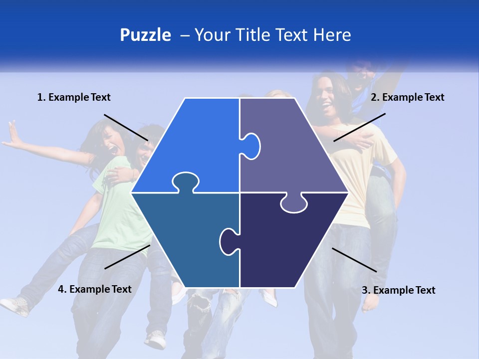 A Group Of Young People Jumping In The Air PowerPoint Template