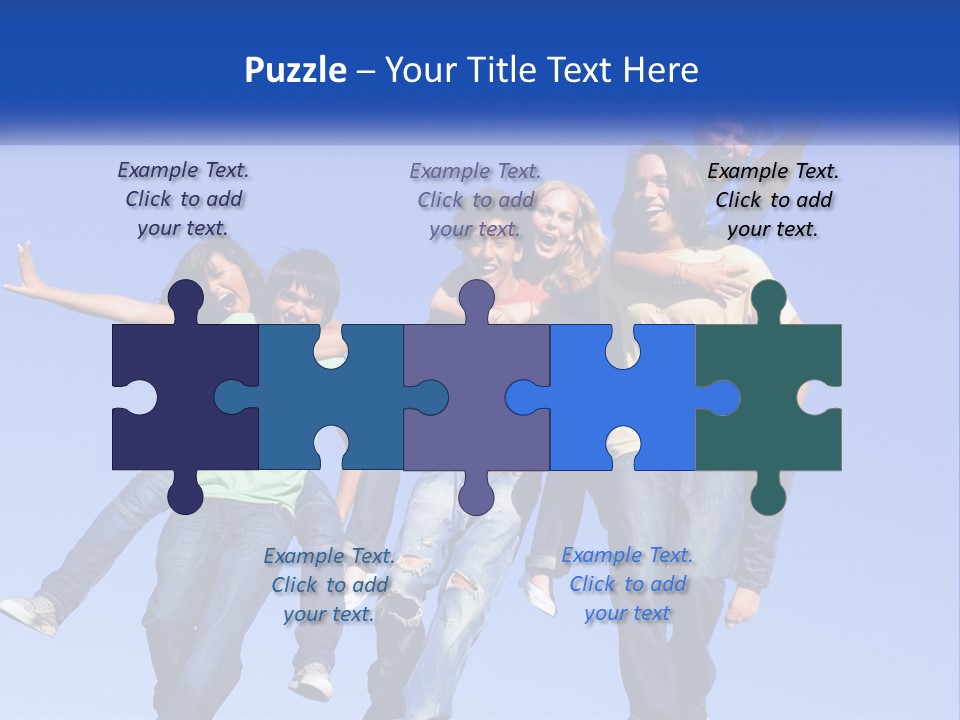 A Group Of Young People Jumping In The Air PowerPoint Template