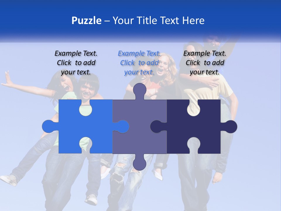 A Group Of Young People Jumping In The Air PowerPoint Template