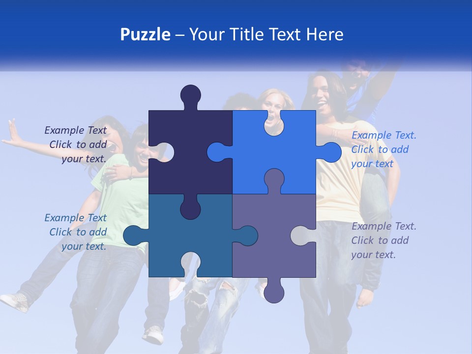 A Group Of Young People Jumping In The Air PowerPoint Template