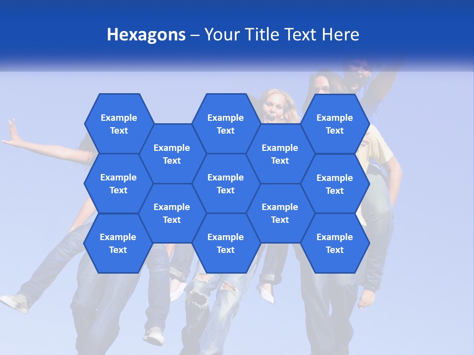 A Group Of Young People Jumping In The Air PowerPoint Template