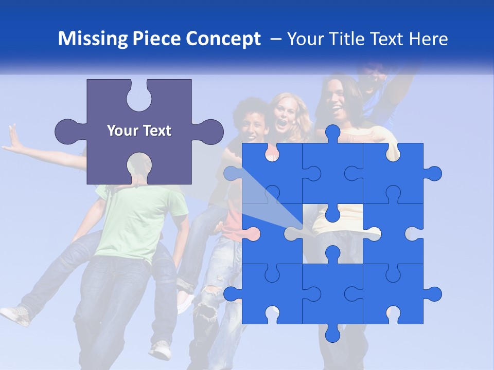 A Group Of Young People Jumping In The Air PowerPoint Template