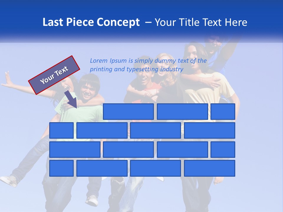 A Group Of Young People Jumping In The Air PowerPoint Template