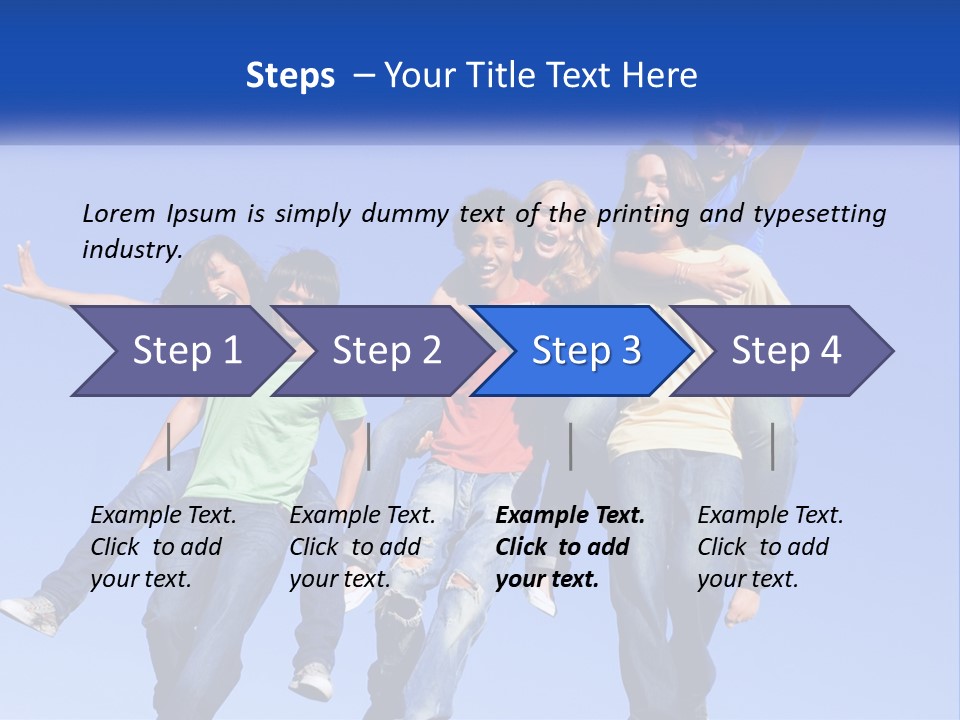 A Group Of Young People Jumping In The Air PowerPoint Template