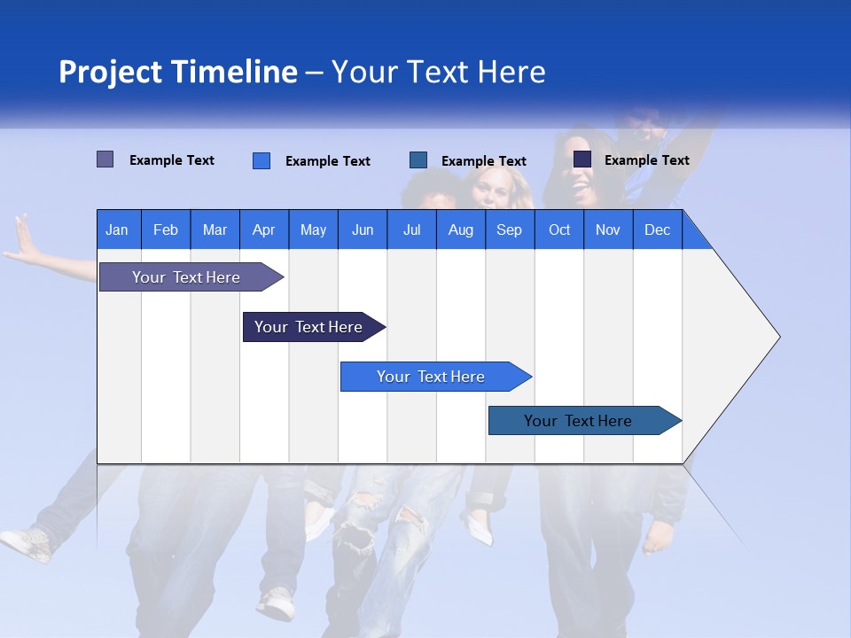 A Group Of Young People Jumping In The Air PowerPoint Template