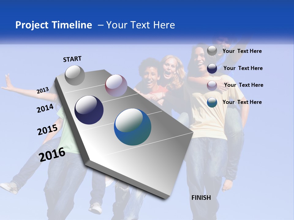 A Group Of Young People Jumping In The Air PowerPoint Template
