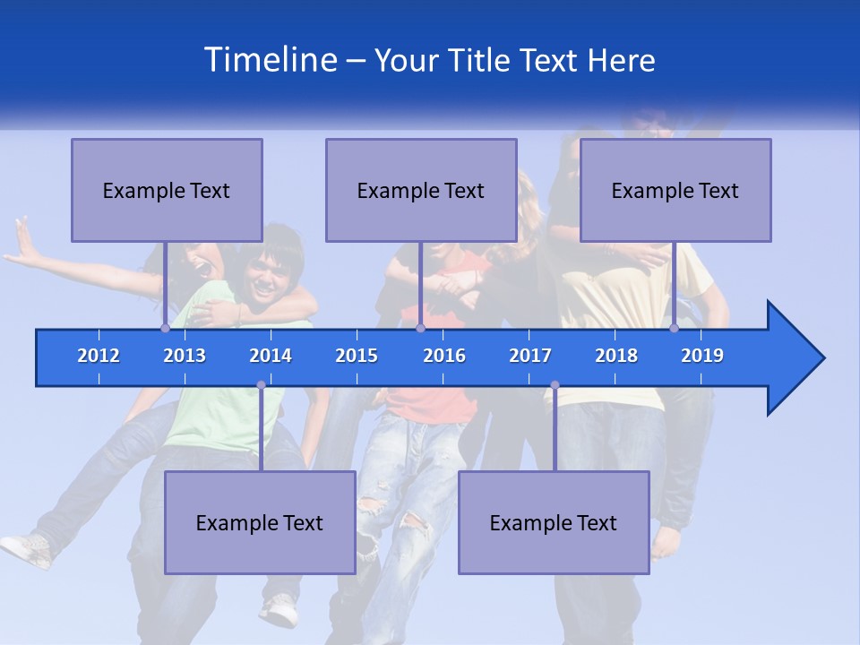 A Group Of Young People Jumping In The Air PowerPoint Template