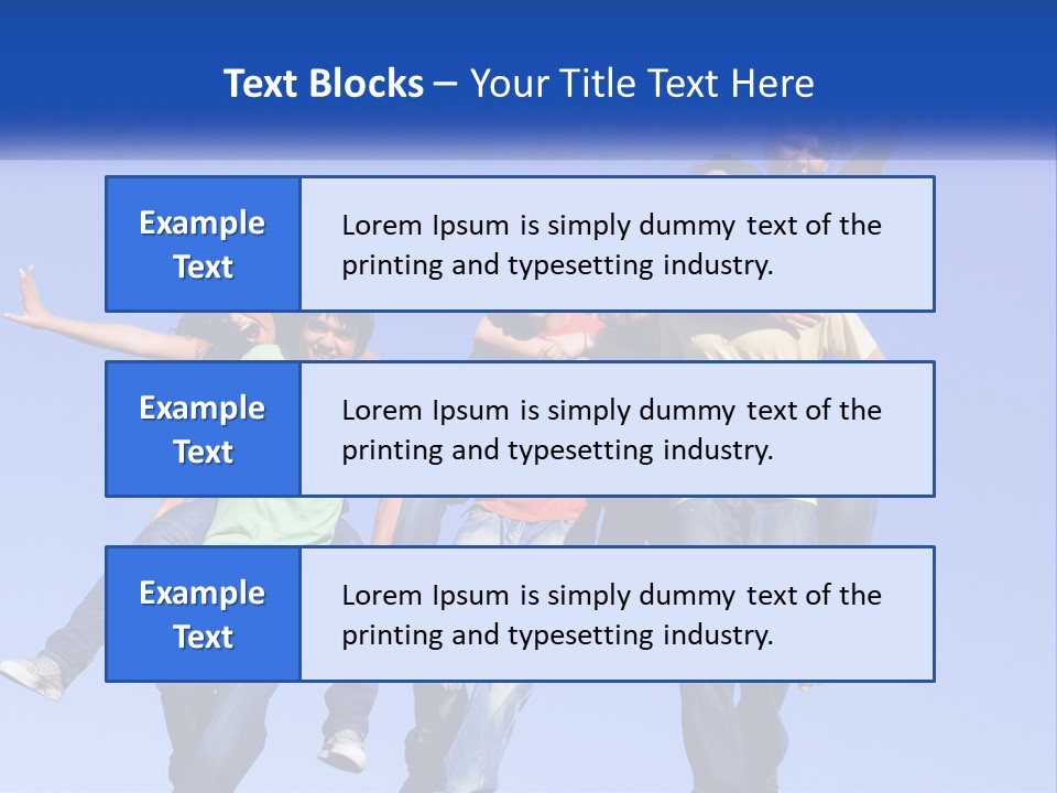 A Group Of Young People Jumping In The Air PowerPoint Template