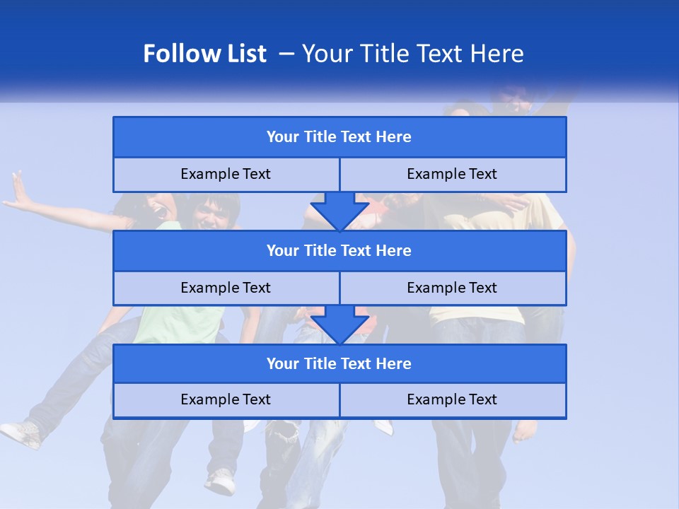 A Group Of Young People Jumping In The Air PowerPoint Template