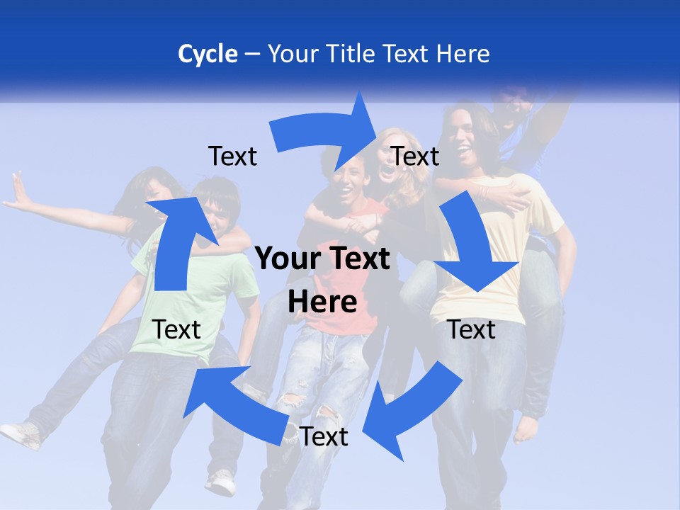 A Group Of Young People Jumping In The Air PowerPoint Template