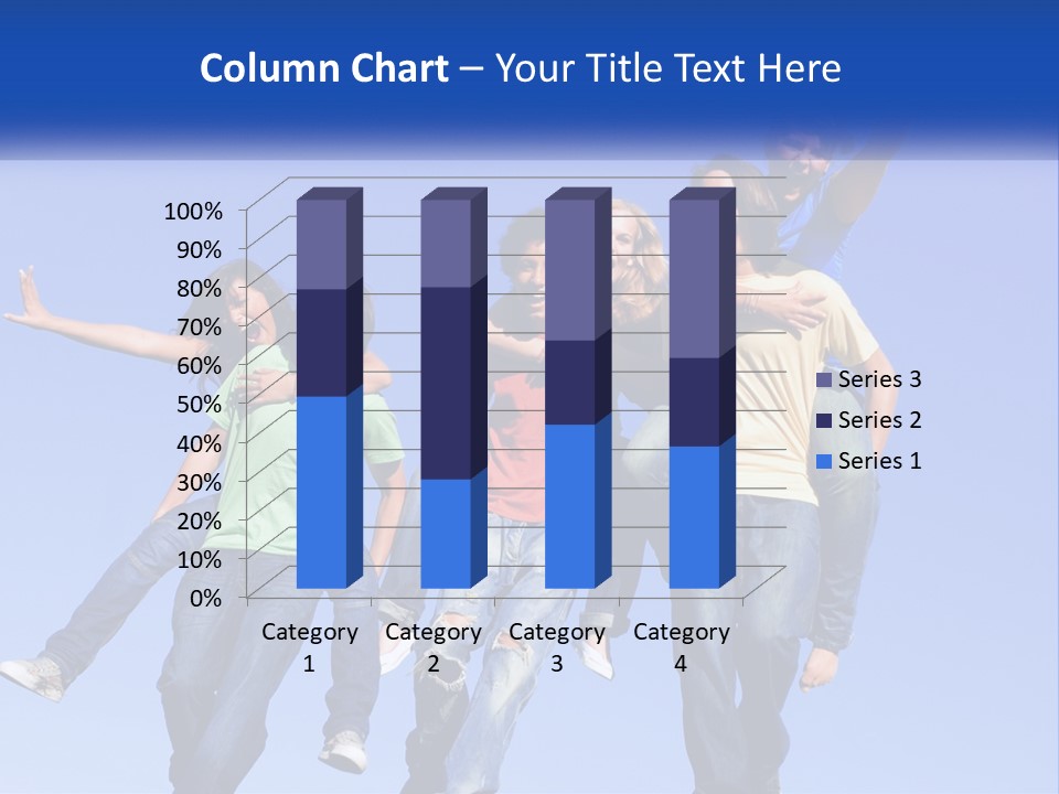A Group Of Young People Jumping In The Air PowerPoint Template