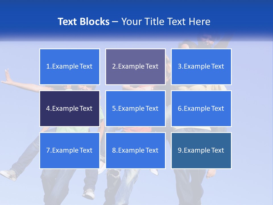 A Group Of Young People Jumping In The Air PowerPoint Template