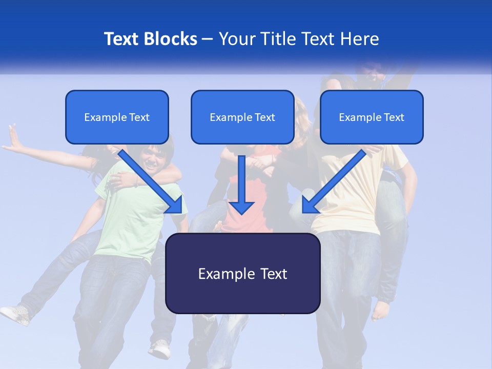 A Group Of Young People Jumping In The Air PowerPoint Template