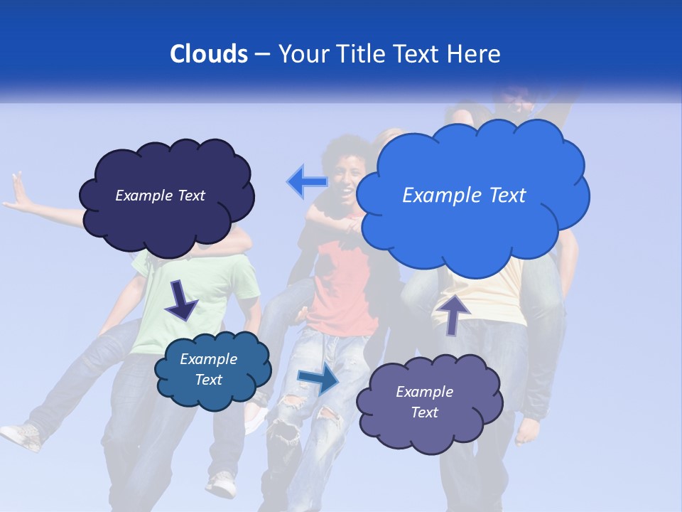 A Group Of Young People Jumping In The Air PowerPoint Template