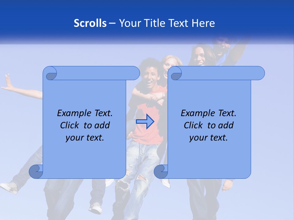 A Group Of Young People Jumping In The Air PowerPoint Template