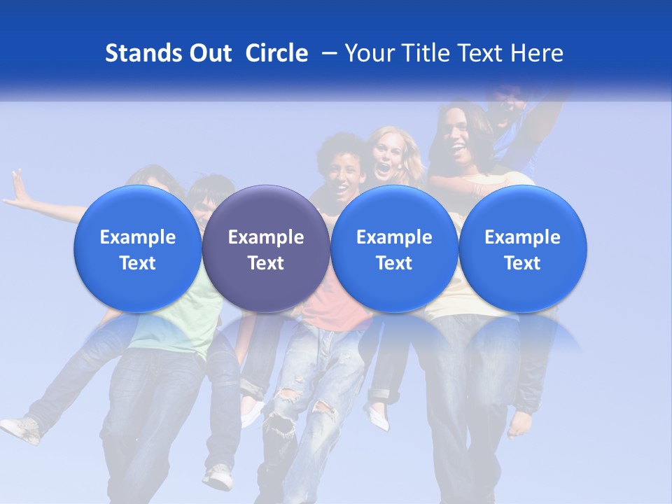 A Group Of Young People Jumping In The Air PowerPoint Template