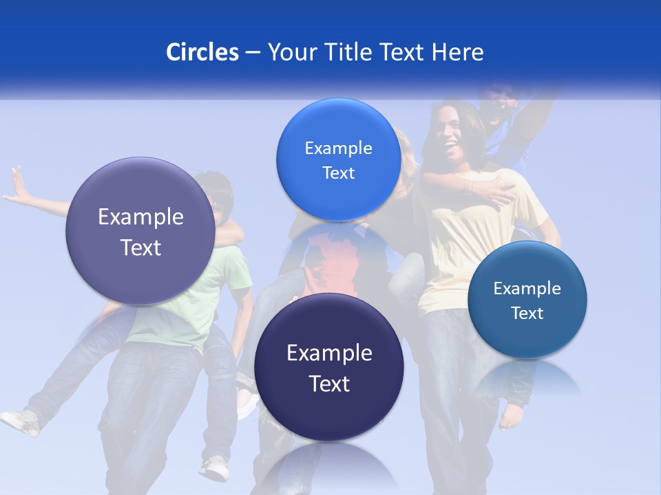 A Group Of Young People Jumping In The Air PowerPoint Template