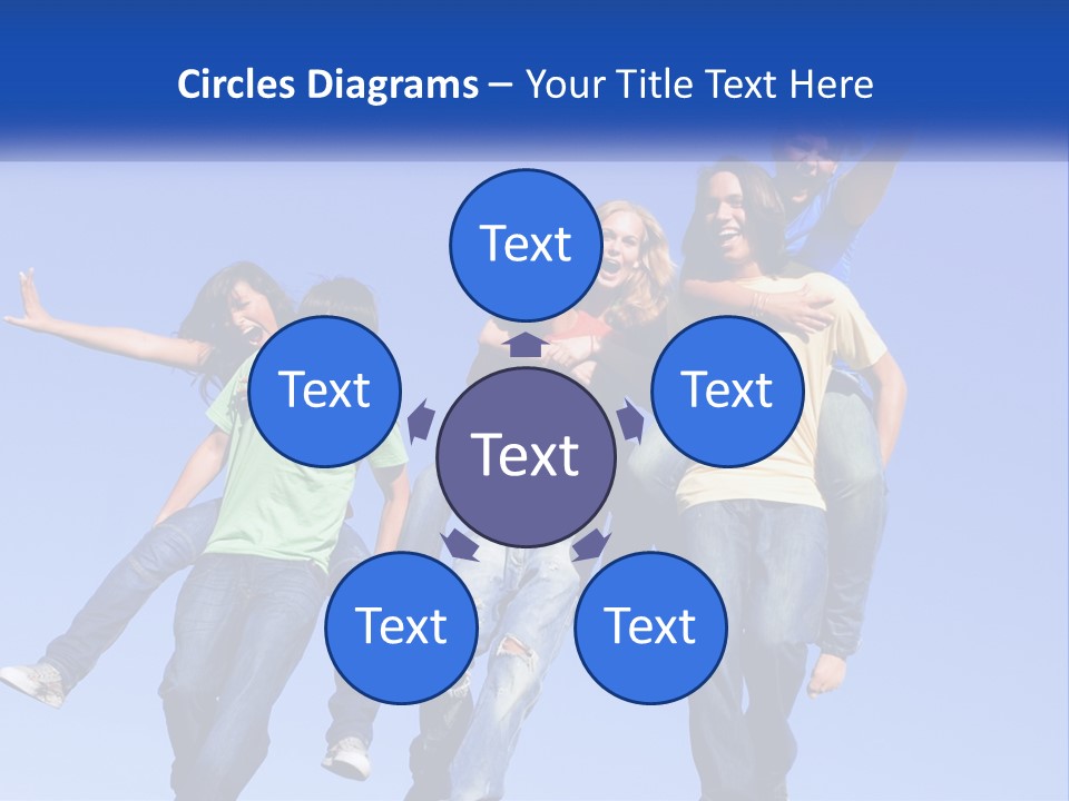 A Group Of Young People Jumping In The Air PowerPoint Template