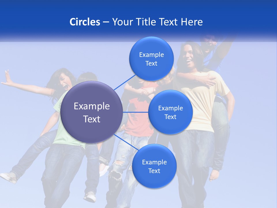 A Group Of Young People Jumping In The Air PowerPoint Template