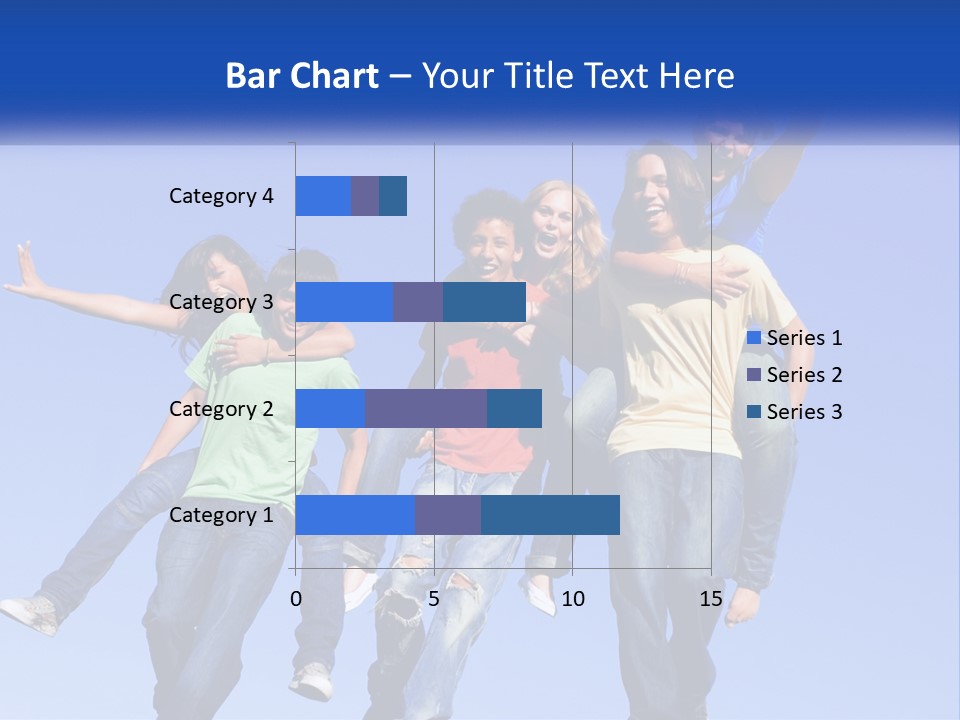 A Group Of Young People Jumping In The Air PowerPoint Template