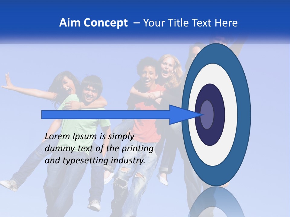 A Group Of Young People Jumping In The Air PowerPoint Template