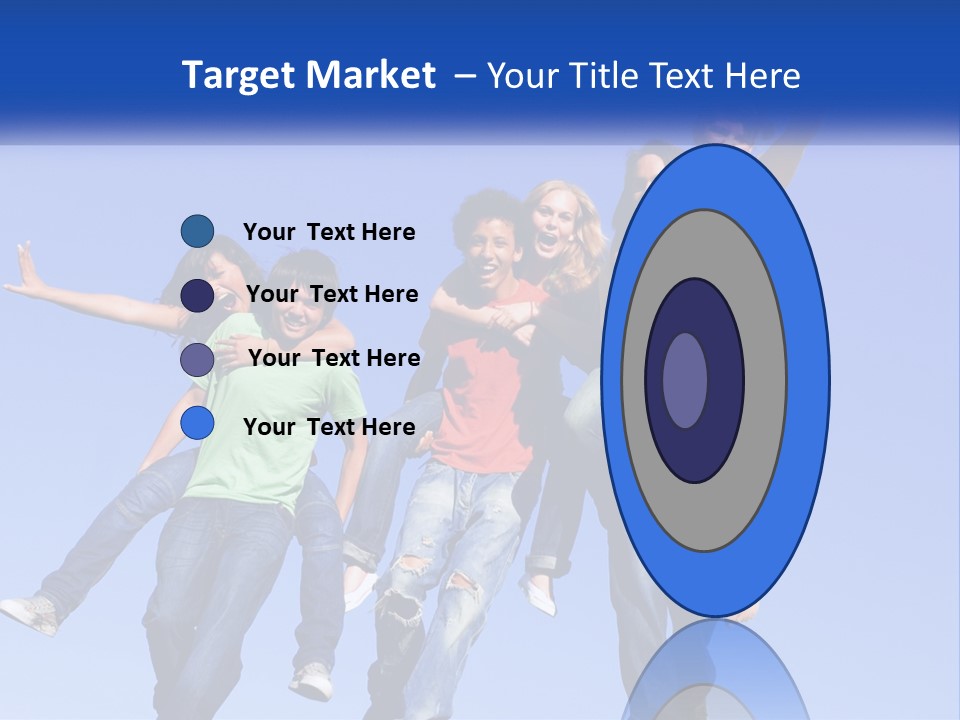 A Group Of Young People Jumping In The Air PowerPoint Template