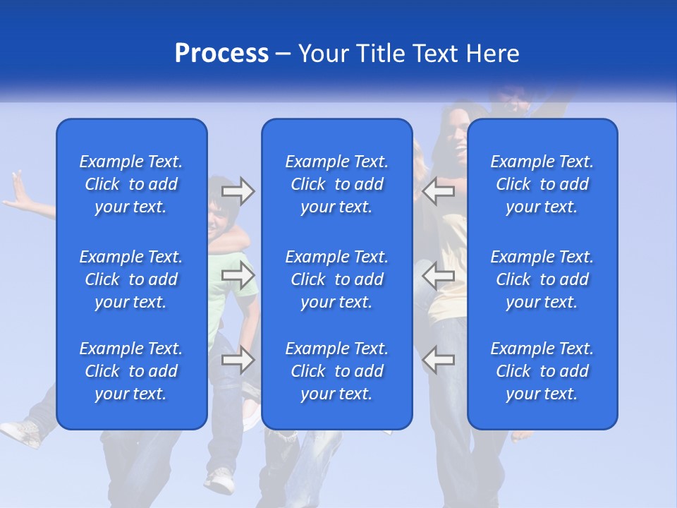 A Group Of Young People Jumping In The Air PowerPoint Template