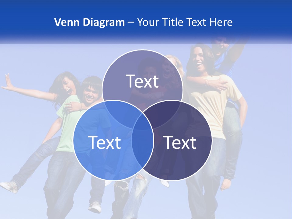 A Group Of Young People Jumping In The Air PowerPoint Template