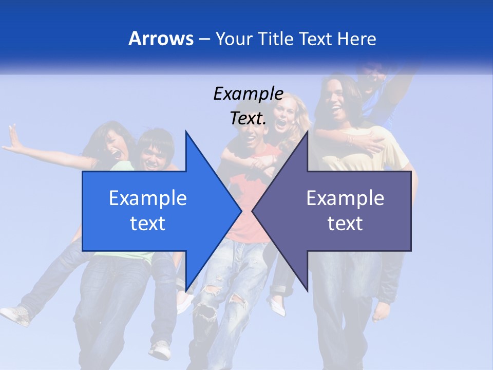 A Group Of Young People Jumping In The Air PowerPoint Template