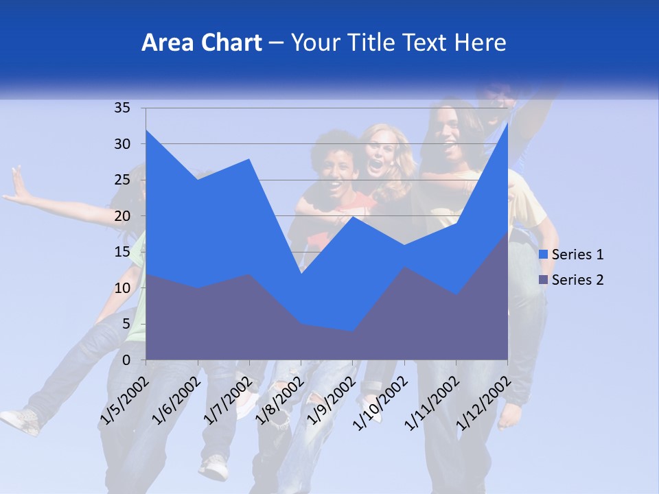 A Group Of Young People Jumping In The Air PowerPoint Template