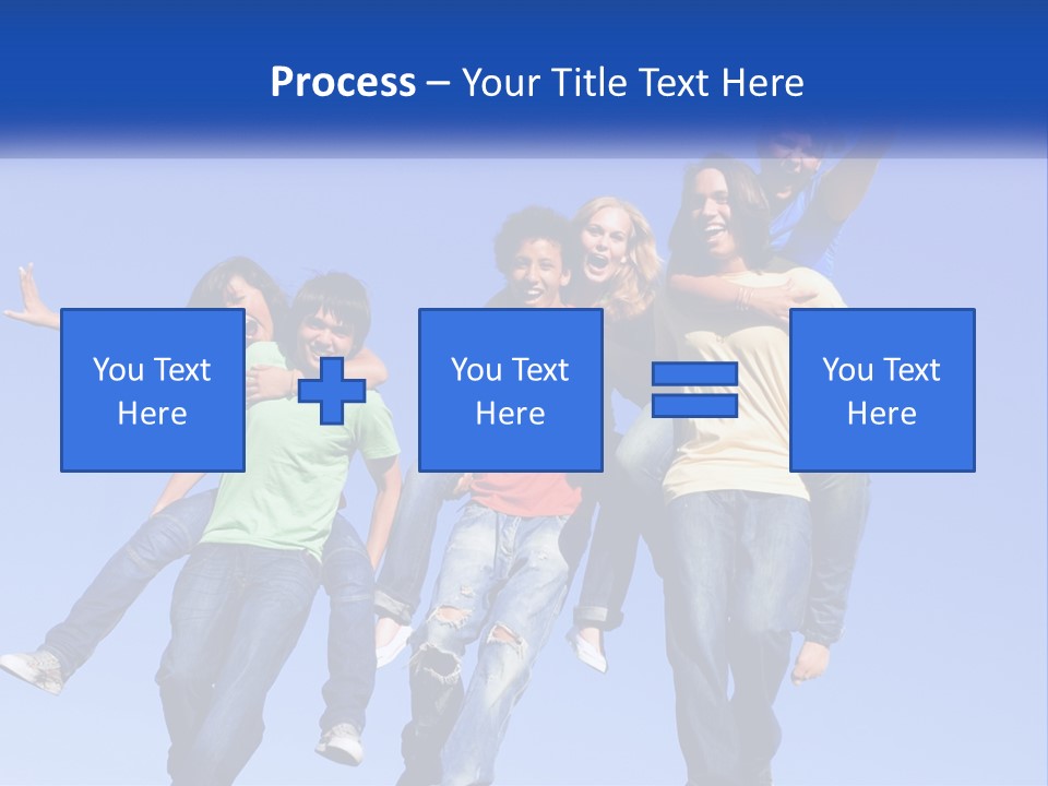 A Group Of Young People Jumping In The Air PowerPoint Template