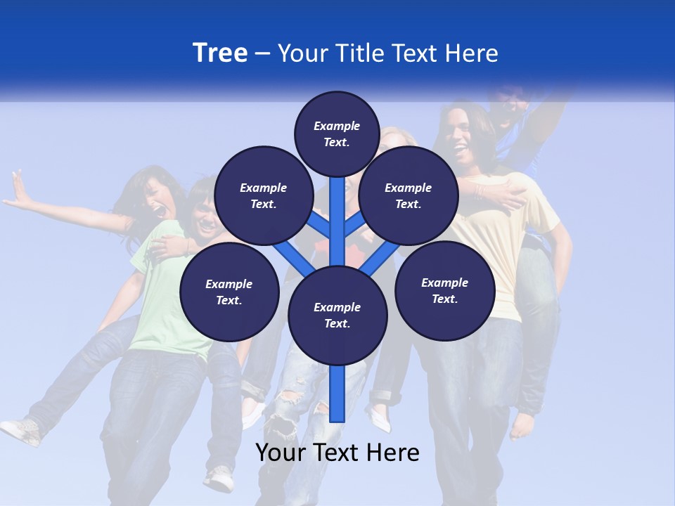 A Group Of Young People Jumping In The Air PowerPoint Template