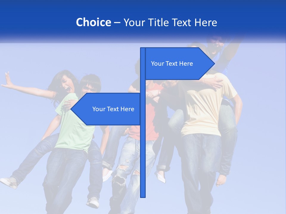 A Group Of Young People Jumping In The Air PowerPoint Template