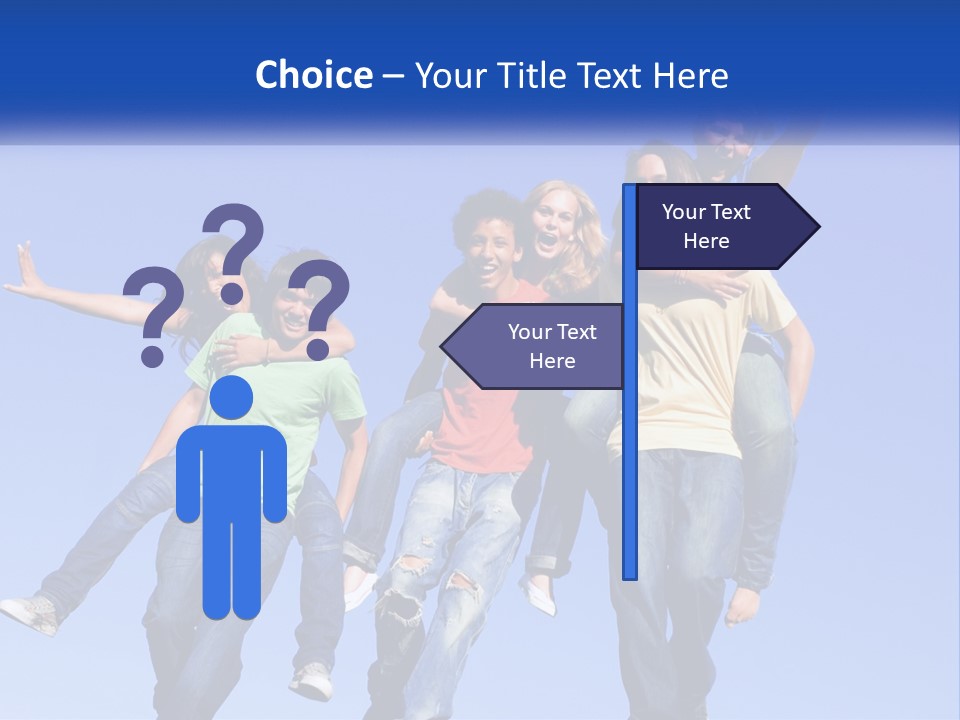 A Group Of Young People Jumping In The Air PowerPoint Template