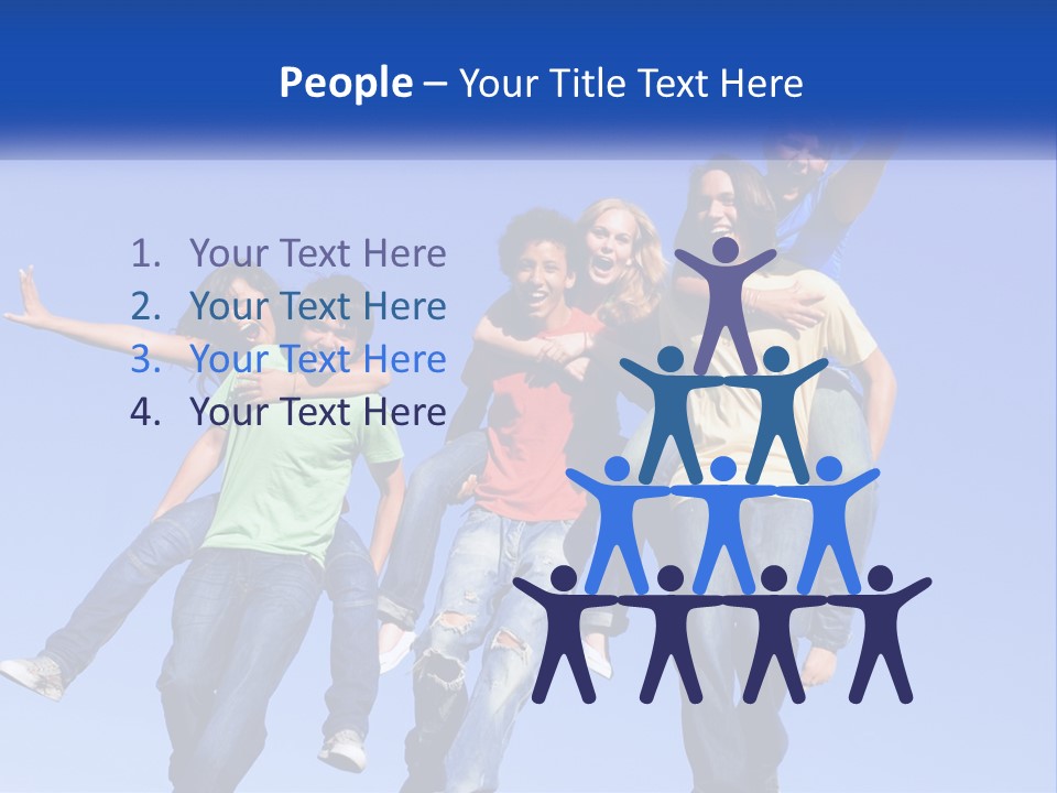 A Group Of Young People Jumping In The Air PowerPoint Template