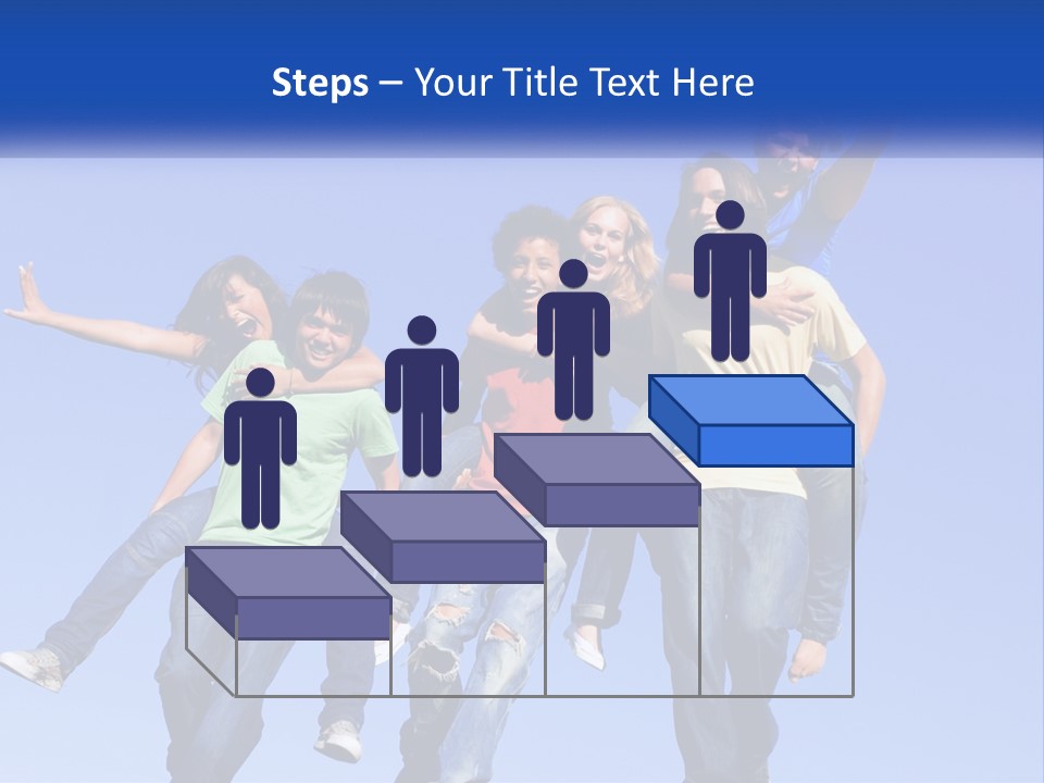 A Group Of Young People Jumping In The Air PowerPoint Template