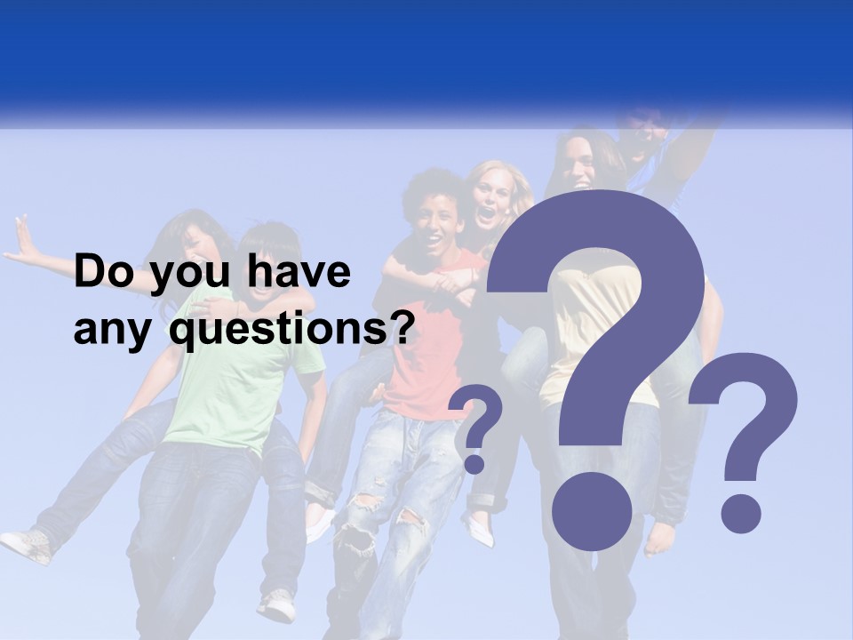 A Group Of Young People Jumping In The Air PowerPoint Template