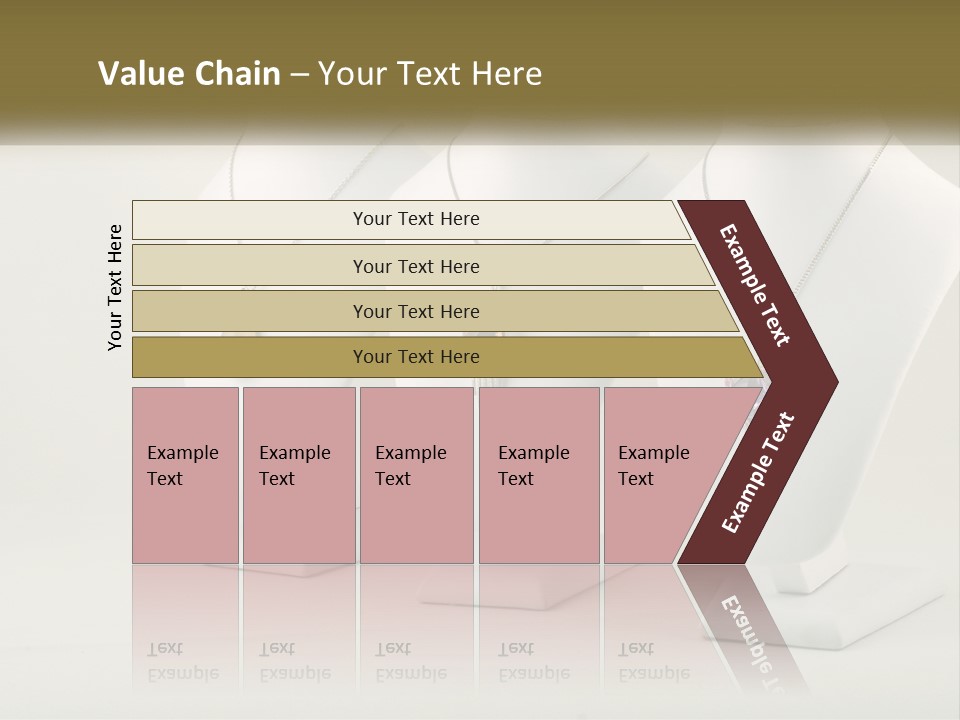 Three White Mannequins With Necklaces On Them PowerPoint Template