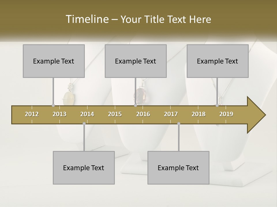 Three White Mannequins With Necklaces On Them PowerPoint Template