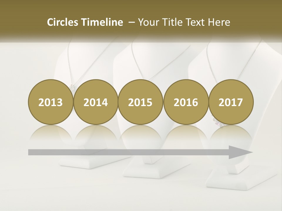 Three White Mannequins With Necklaces On Them PowerPoint Template