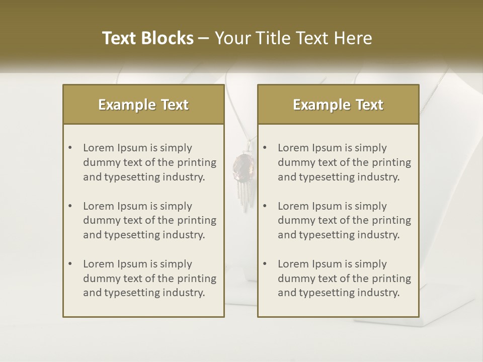Three White Mannequins With Necklaces On Them PowerPoint Template