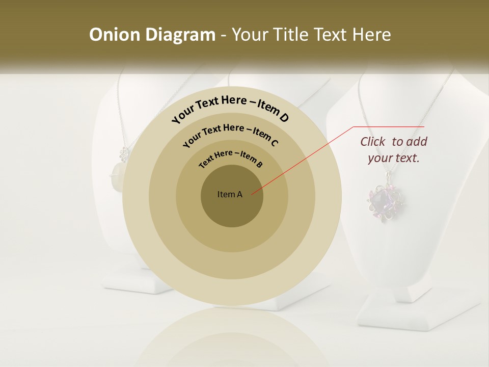 Three White Mannequins With Necklaces On Them PowerPoint Template