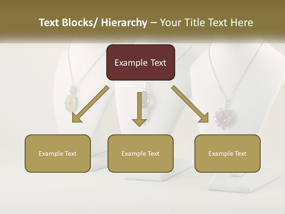 Three White Mannequins With Necklaces On Them PowerPoint Template