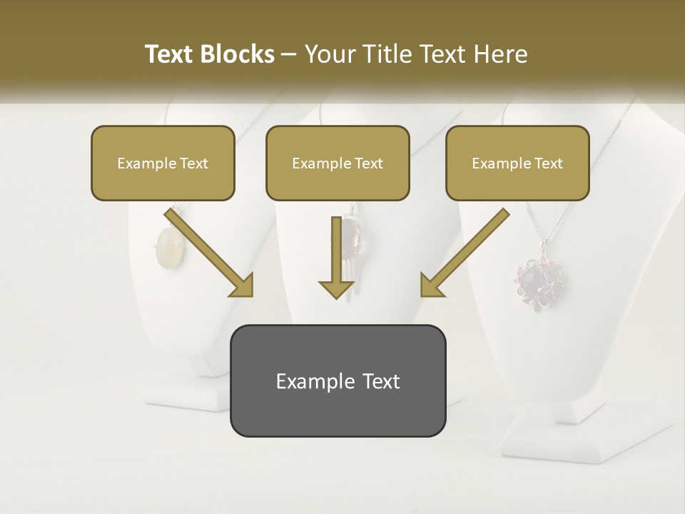 Three White Mannequins With Necklaces On Them PowerPoint Template