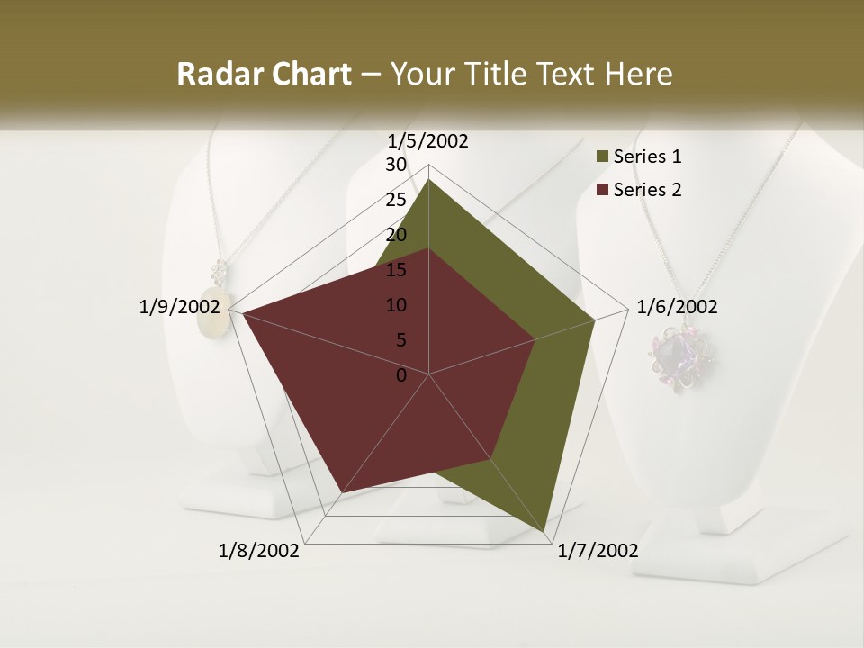 Three White Mannequins With Necklaces On Them PowerPoint Template
